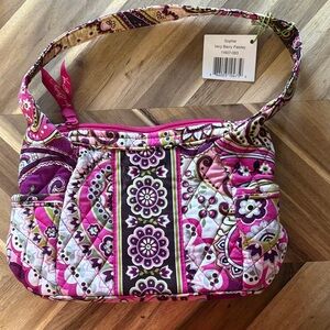 Vera Bradley Pink and Purple Paisley Shoulder Bag